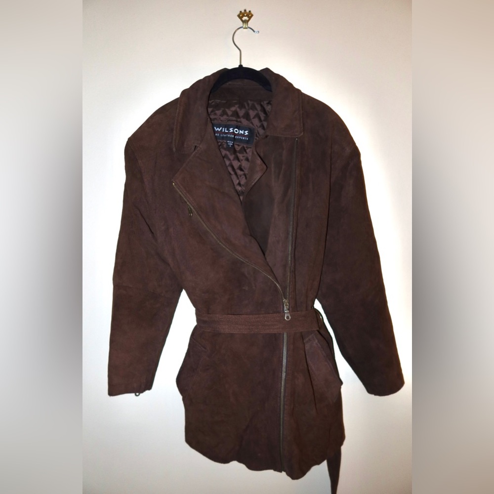 90s does 70s Suede Belted Jacket